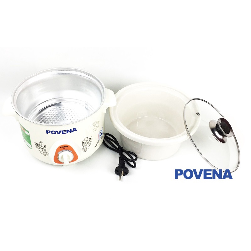 NỒI KHO CÁ POVENA PVN-25 DUNG TÍCH 2,5L, ĐA CHỨC NĂNG NẤU - Hàng chính hãng