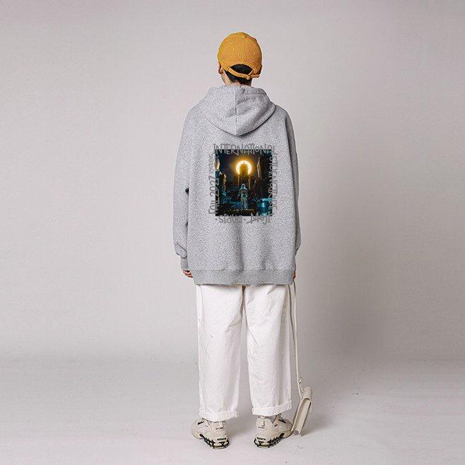 Áo mũ Hoodie Unisex MonsterX Astro form rộng 3 màu nỉ bông cặp đôi nam nữ Oversize Ulzzang thu đông