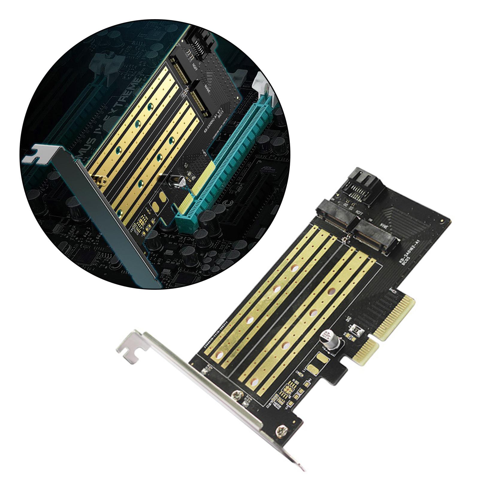 Durable PCIE to M2/M.2 Adapter 2280 2260 2242 for NVMe or SATA SSD Linux