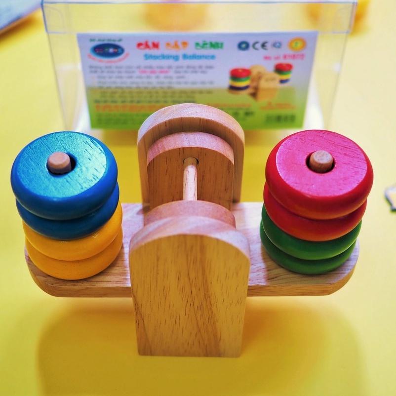 Đồ chơi gỗ cân bập bênh Winwintoys, giúp con phát triển tư duy toán học