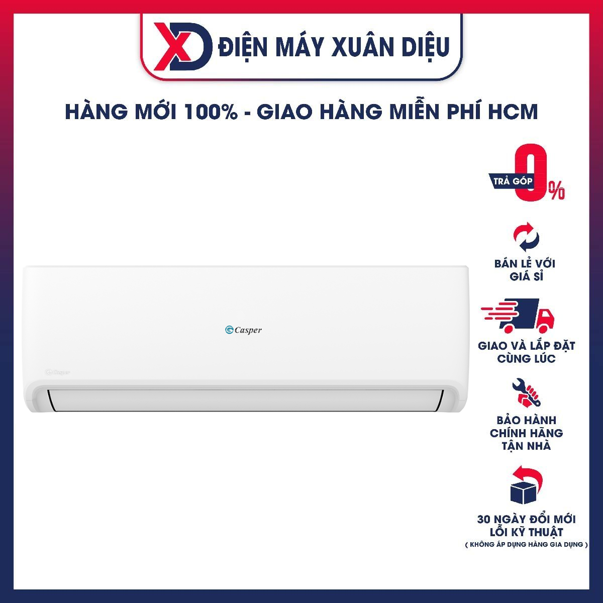 Máy lạnh Casper 1 HP SC-09FS33 - Hàng Chính Hãng - Chỉ Giao Hồ Chí Minh