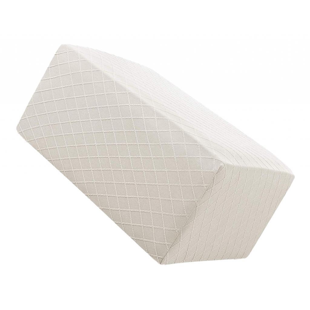 Storage Ottoman Stool Cover Footstool Stretch Grid Slipcover White