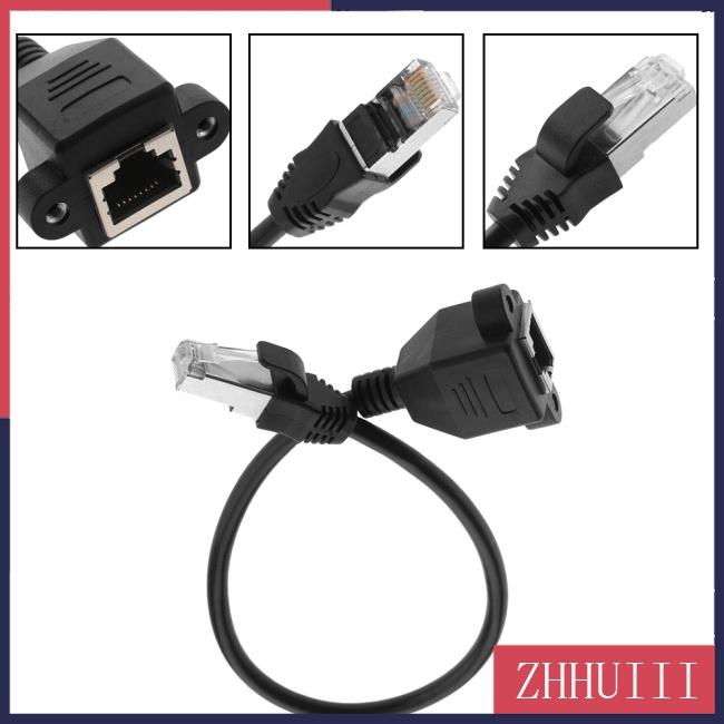 JT RJ45 Cable Male to Female Screw Panel Mount Ethernet LAN Network Extension Cable RJ45 Female to Male