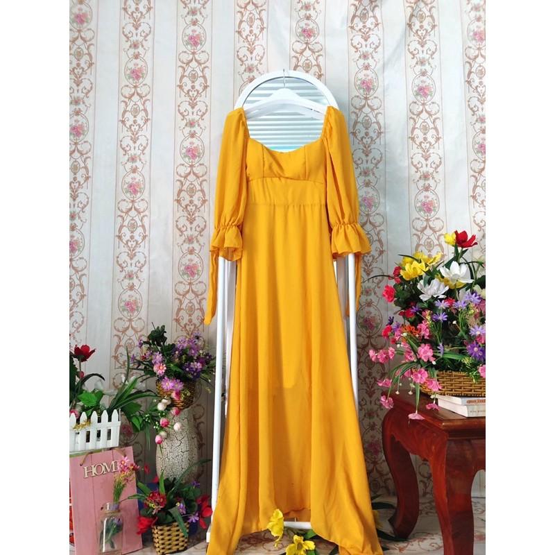 VÁY MAXI CỘT DÂY LƯNG CHỤP HÌNH SIÊU ẢO