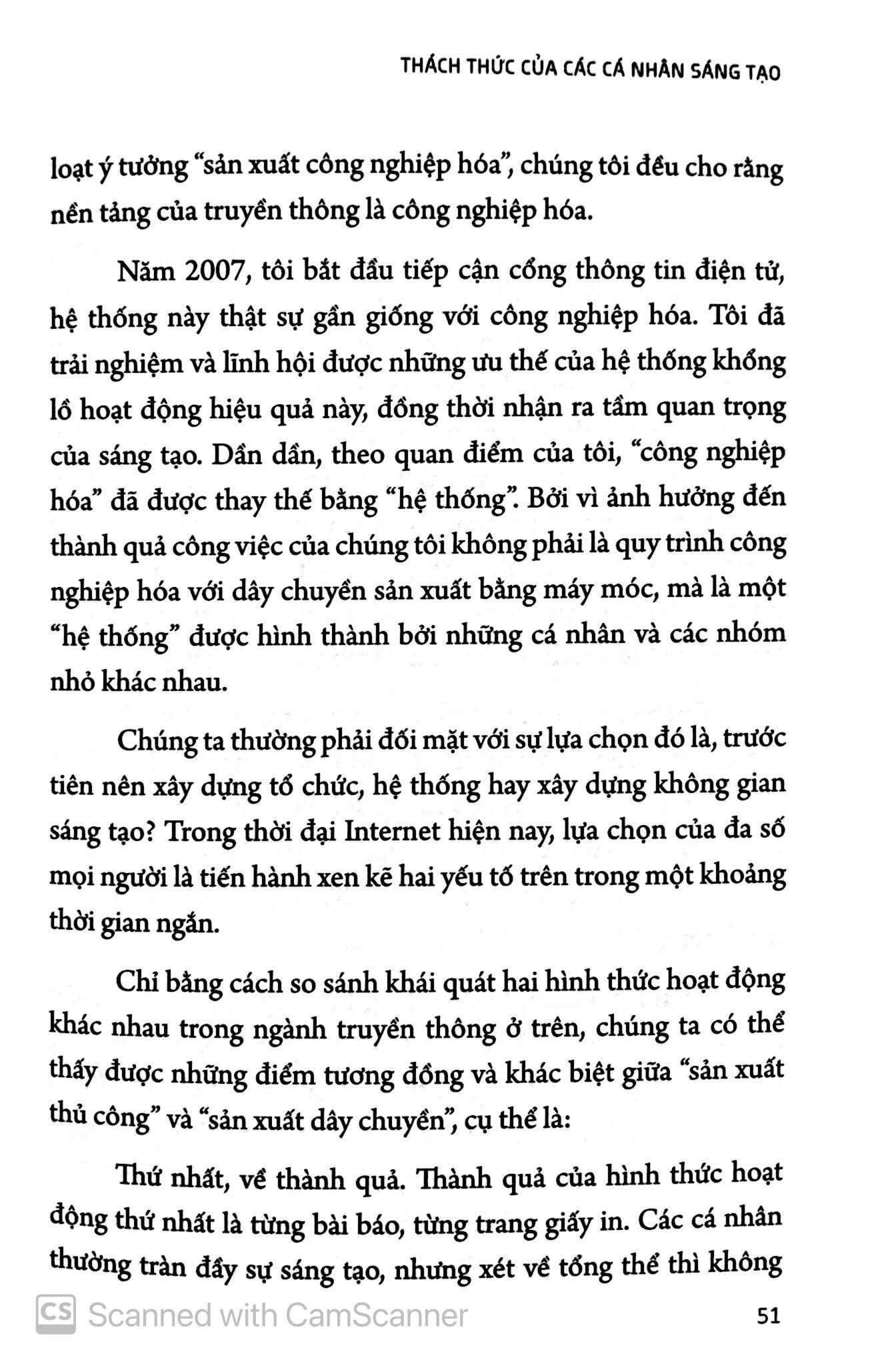 Sáng Tạo - Phương Thức Làm Việc Và Sinh Tồn Trong Tương Lai
