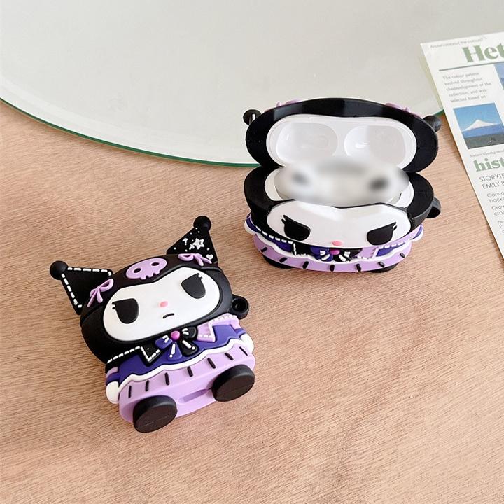 Bao Case cho Airpods 1/2/3/Pro KUROMI Cute Xỉu, Ốp Airpods 1/2/3/Pro Chất - Mã TZAP314