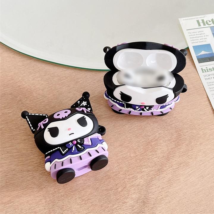 Bao Case cho Airpods 1/2/3/Pro KUROMI Cute Xỉu, Ốp Airpods 1/2/3/Pro Chất -  Mã TZAP314