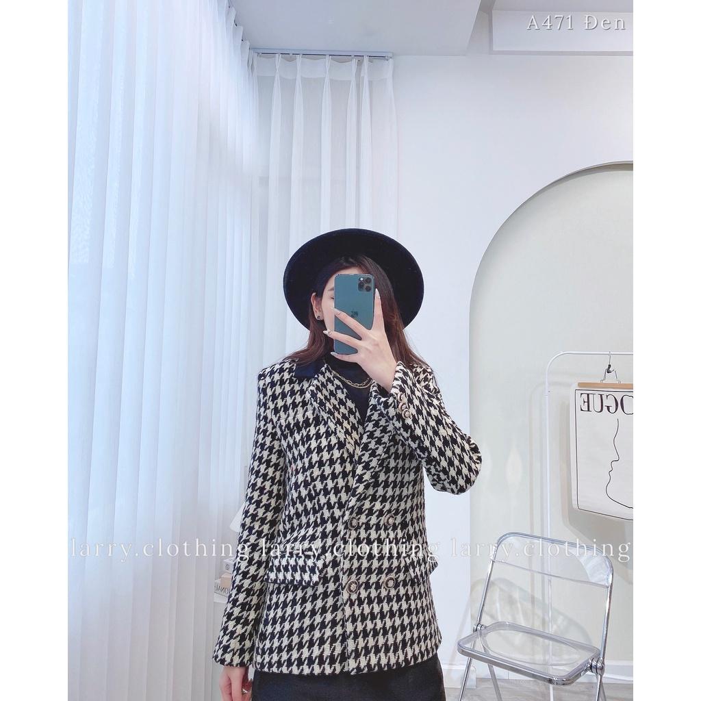 Áo Khoác Dạ Tweed A471 Thiết Kế Form Dáng Siêu Sang by Larry Clothing