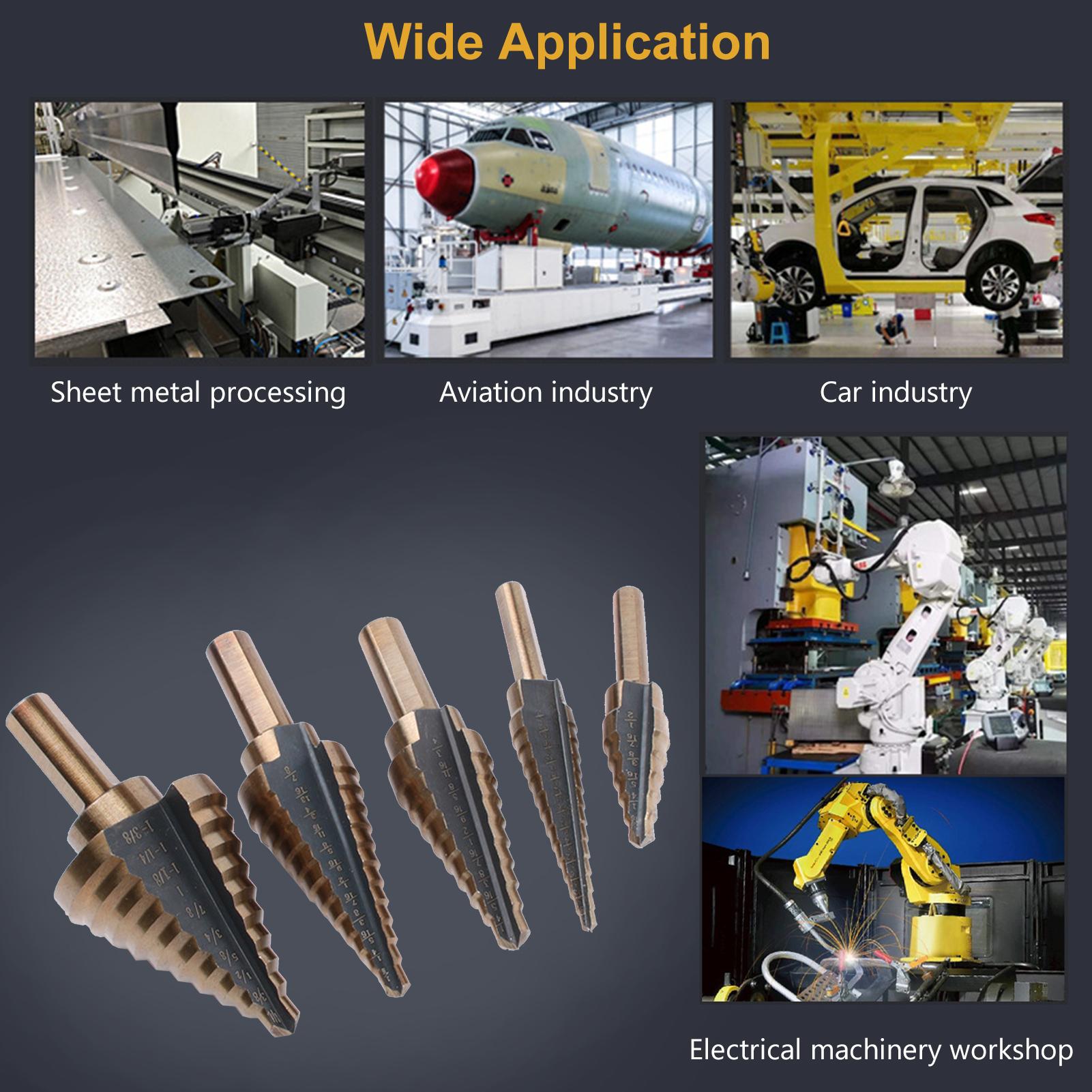 Bộ 5 mũi khoan thép với hộp nhôm