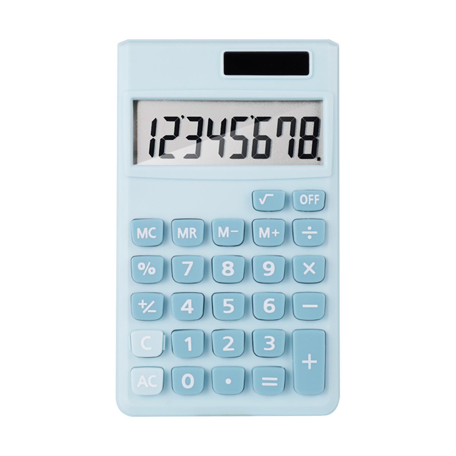 Portable Mini 8 Digit Calculator LCD Display Sensitive Button for Pink