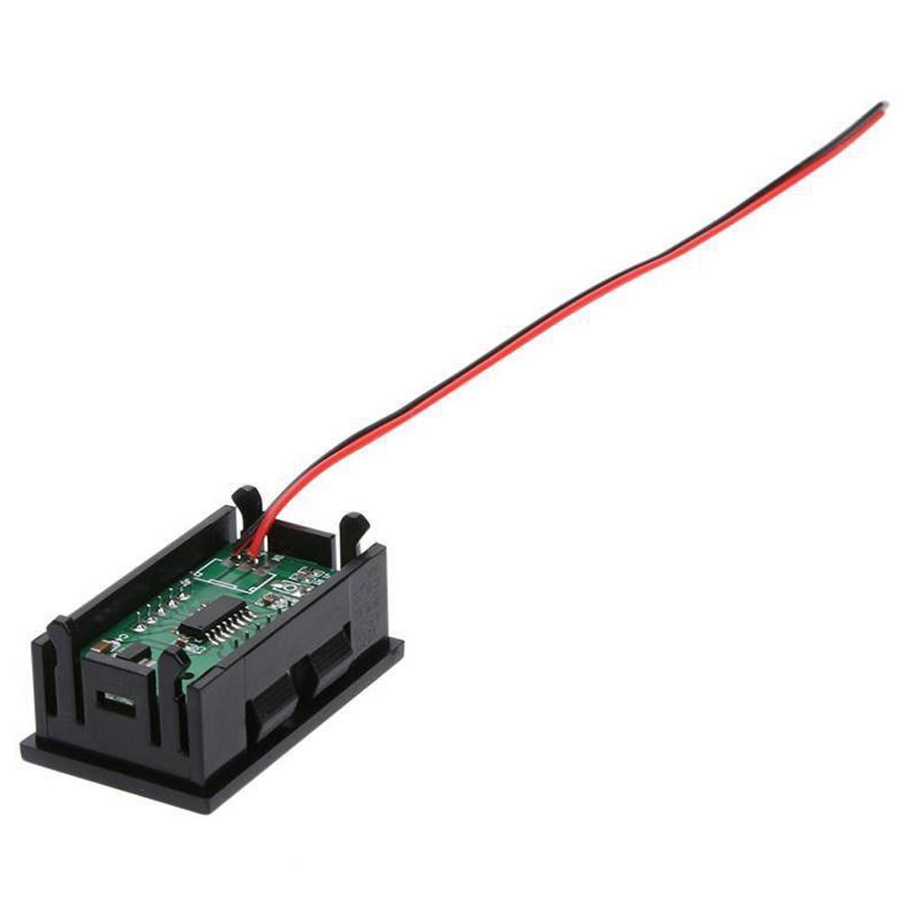 4Pcs DC5-120V LED Digital Volt Gauge Volt Panel Meter 2Wire 0.56inch Dual 3 Digital Tube 2xBlue+2xRed