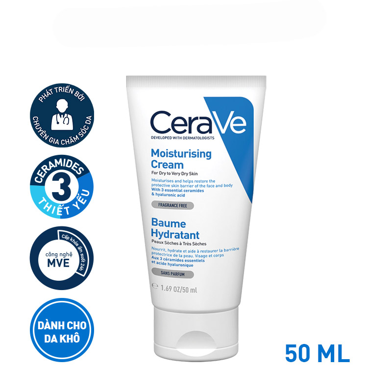 Kem dưỡng ẩm dành cho da khô CeraVe Moisturising Cream 50ml