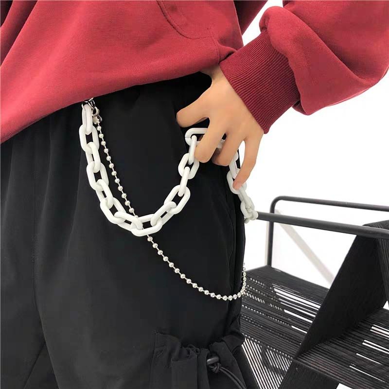 Xích Chain Quần Unisex Nhiều Màu - Chain Quần Nhựa Phối Chuỗi Xích Ulzzang