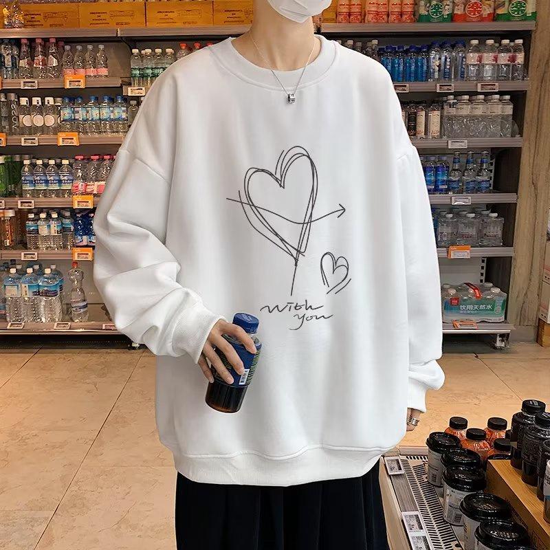 Áo Nỉ Dài Tay Cổ Tròn Form Rộng Họa Tiết Graffiti Size M-3XL Cho Nam