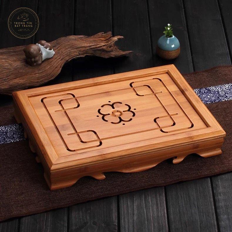 Khay Trà Tre Cao Cấp Chữ Nhật Kích Thước 36*26*6 KT 37