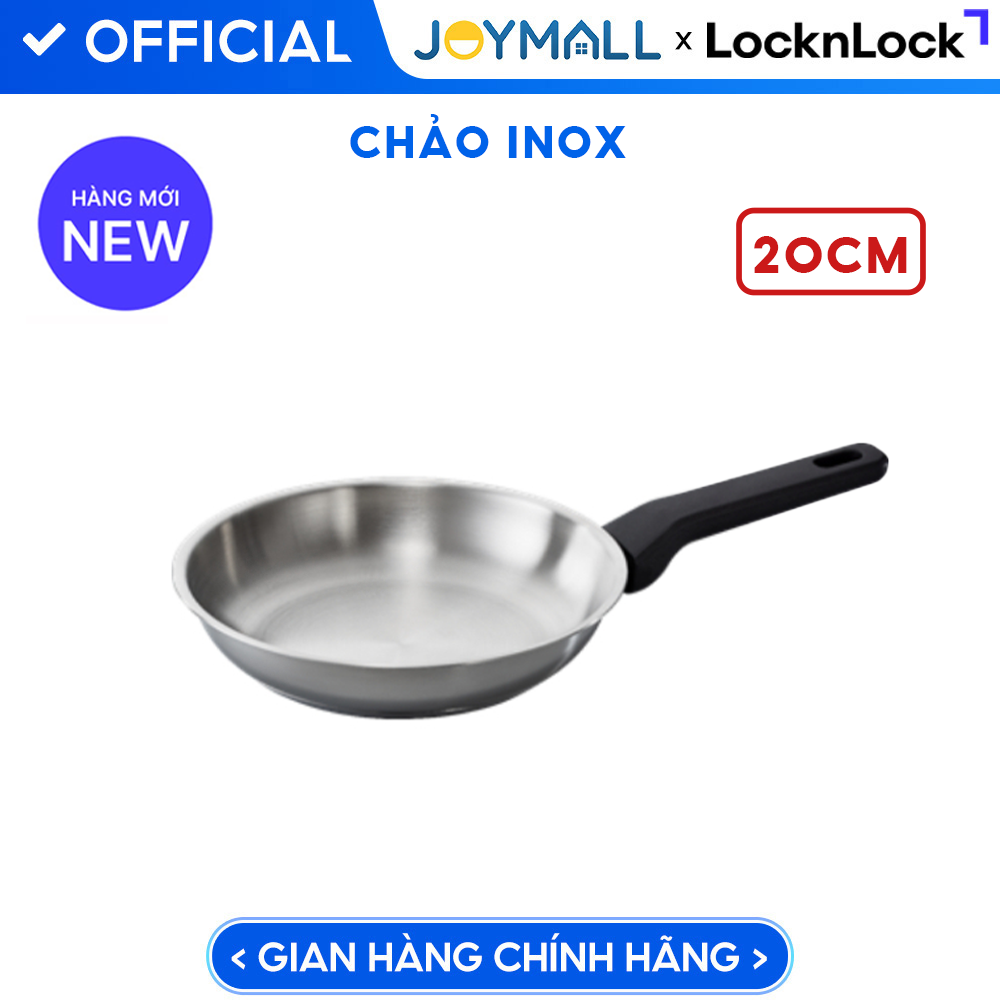 Chảo Inox 304 LocknLock Daily STS PPW, Hàng Chính Hãng, Dùng Cho Mọi Loại Bếp - JoyMall