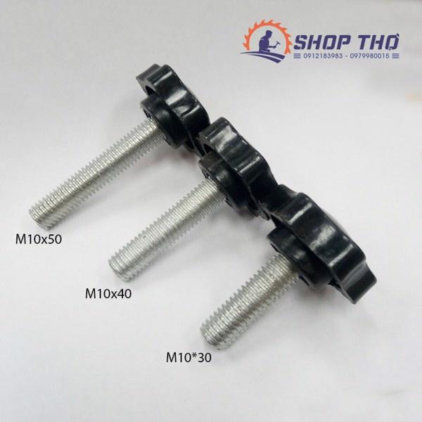Nút vặn 6 cánh M10 thân sắt mạ nhiều kích thước