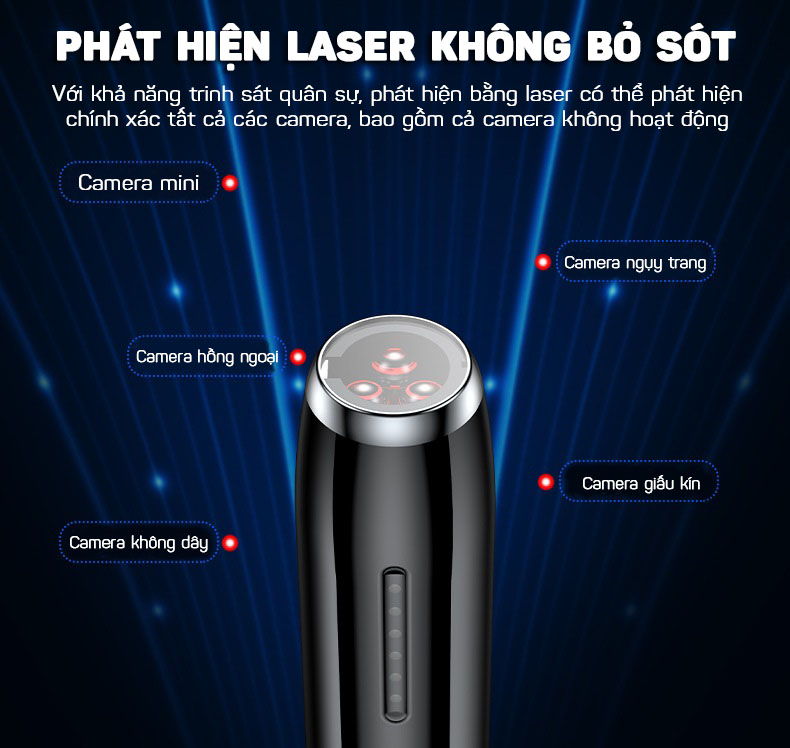 Máy Dò Phát Hiện Theo Dõi Camera, GPS, Định Vị Detector T8