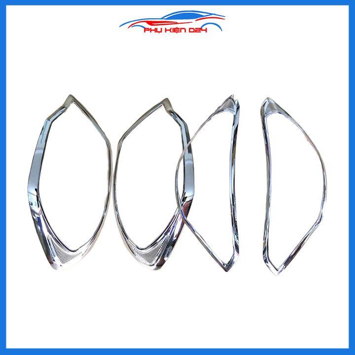 Ốp viền đèn pha hậu mạ crom Attrage 2015-2016-2017-2018-2019 chống trầy trang trí bảo vệ xe