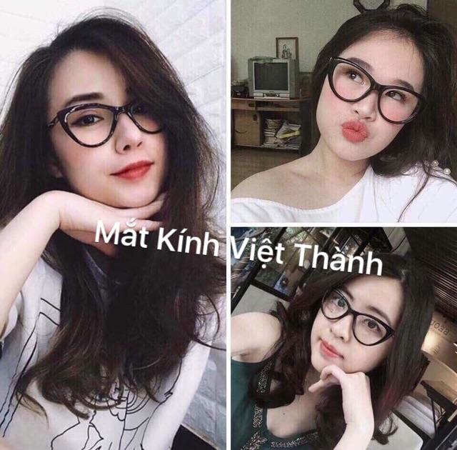 mắt Kính mắt mèo gọng kính giả cận cat eye viễn loạn tặng hộp kính xinh G905