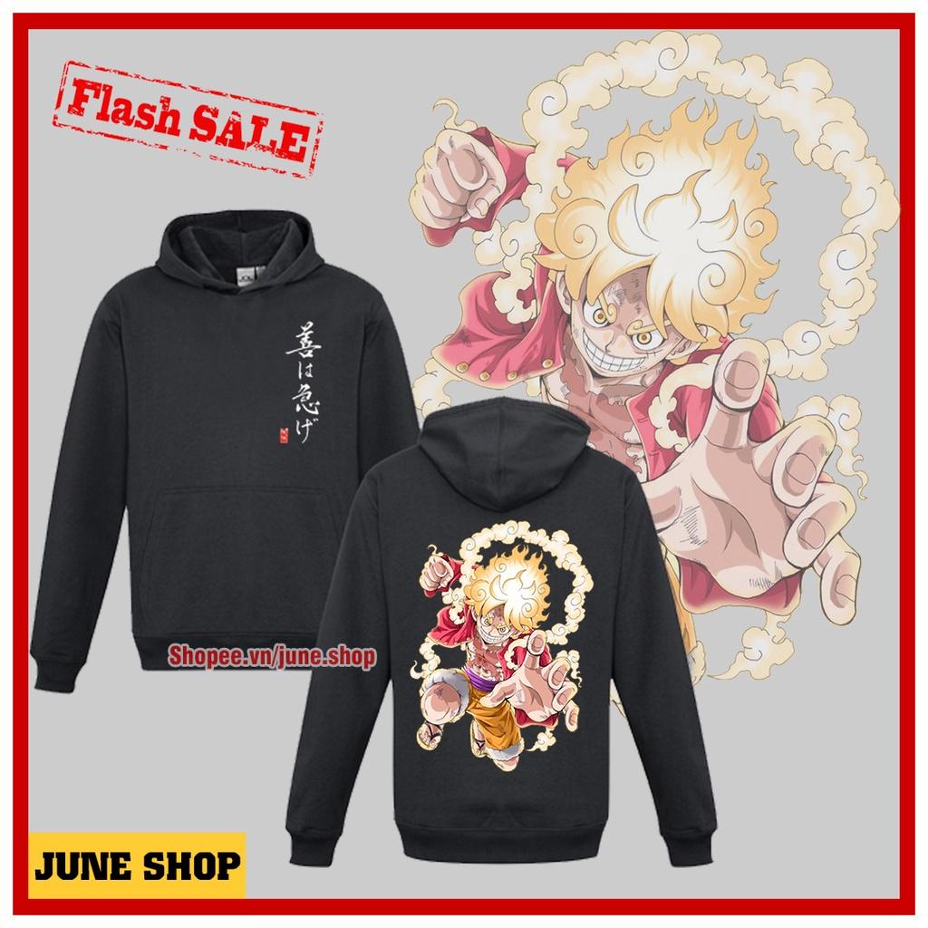 Áo Hoodie One Piece, Áo in hình Luffy Gear 5 Nika cực chất