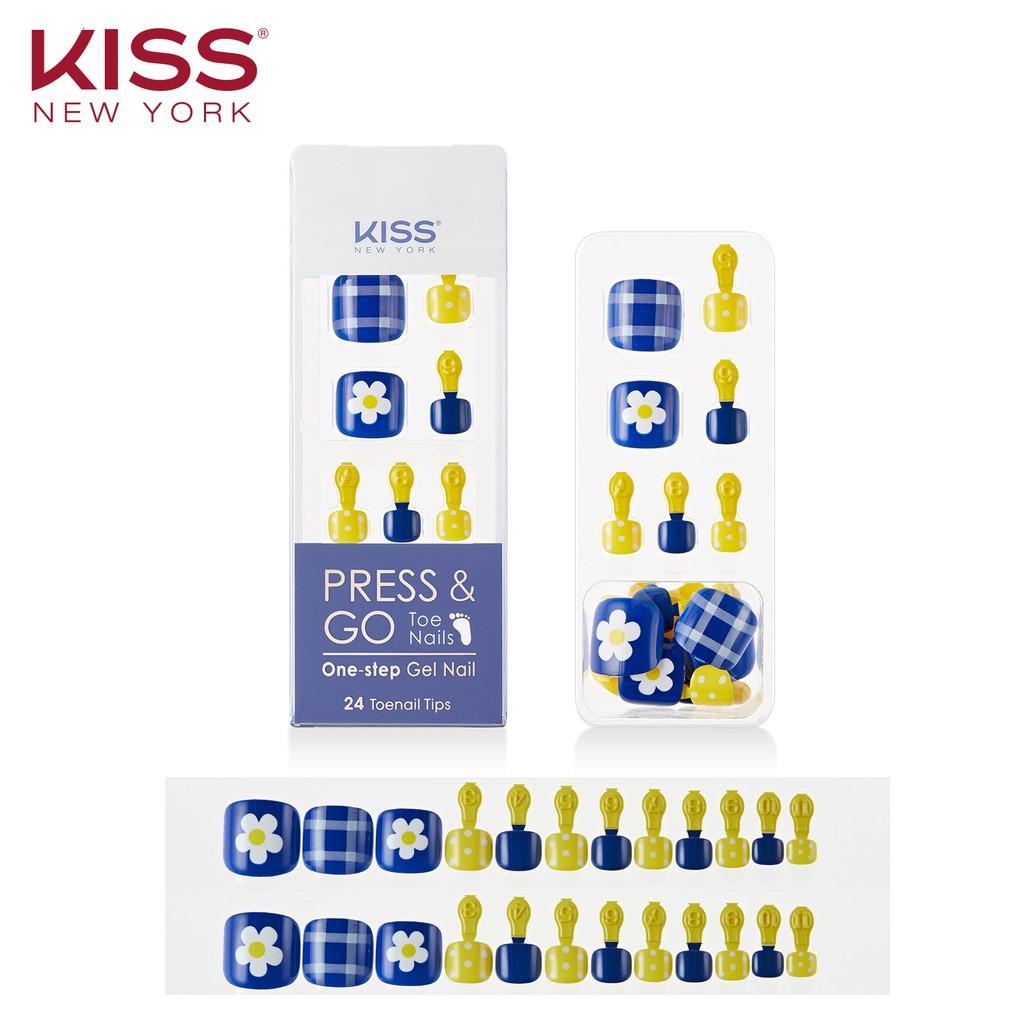 Bộ 24 Móng Chân Gel Tự Dán Press &amp; Go Kiss New York Nail Box - Cutie Bbo-jjak (KPT05K)