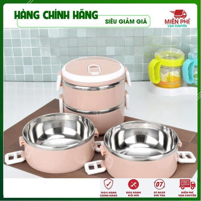 Cặp lồng cơm lúa mạch ruột inox, hộp cơm giữ nhiệt 4 tầng - Đồ Gia Dụng Thông Minh