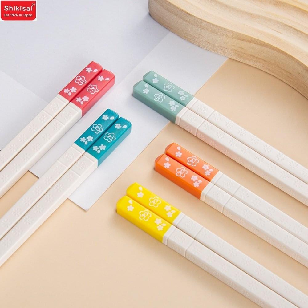 Đũa Nhật kháng khuẩn Shikisai _Hộp 5 đôi
