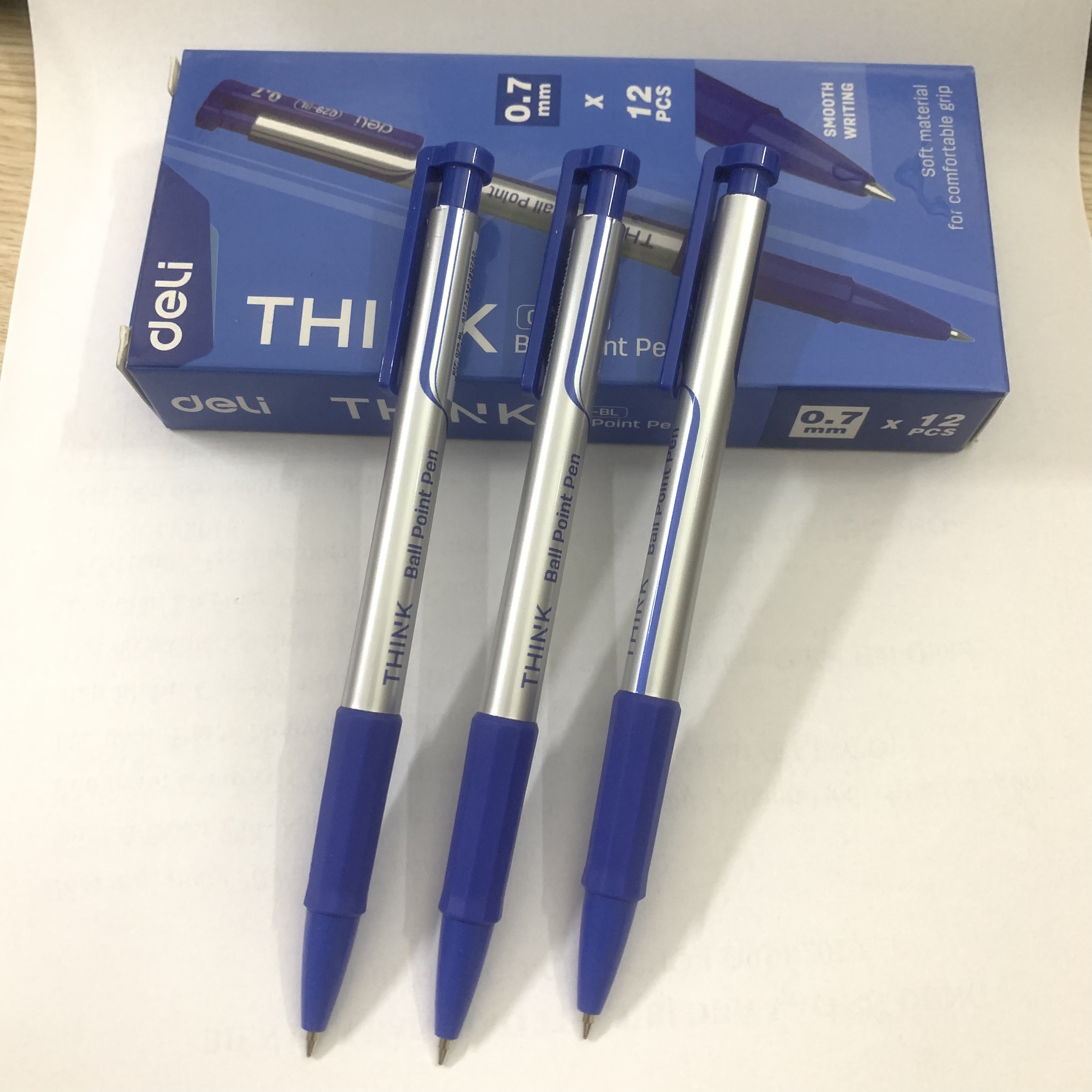 Combo 5 Bút bi Deli Q29 THINK ngòi 0.7mm