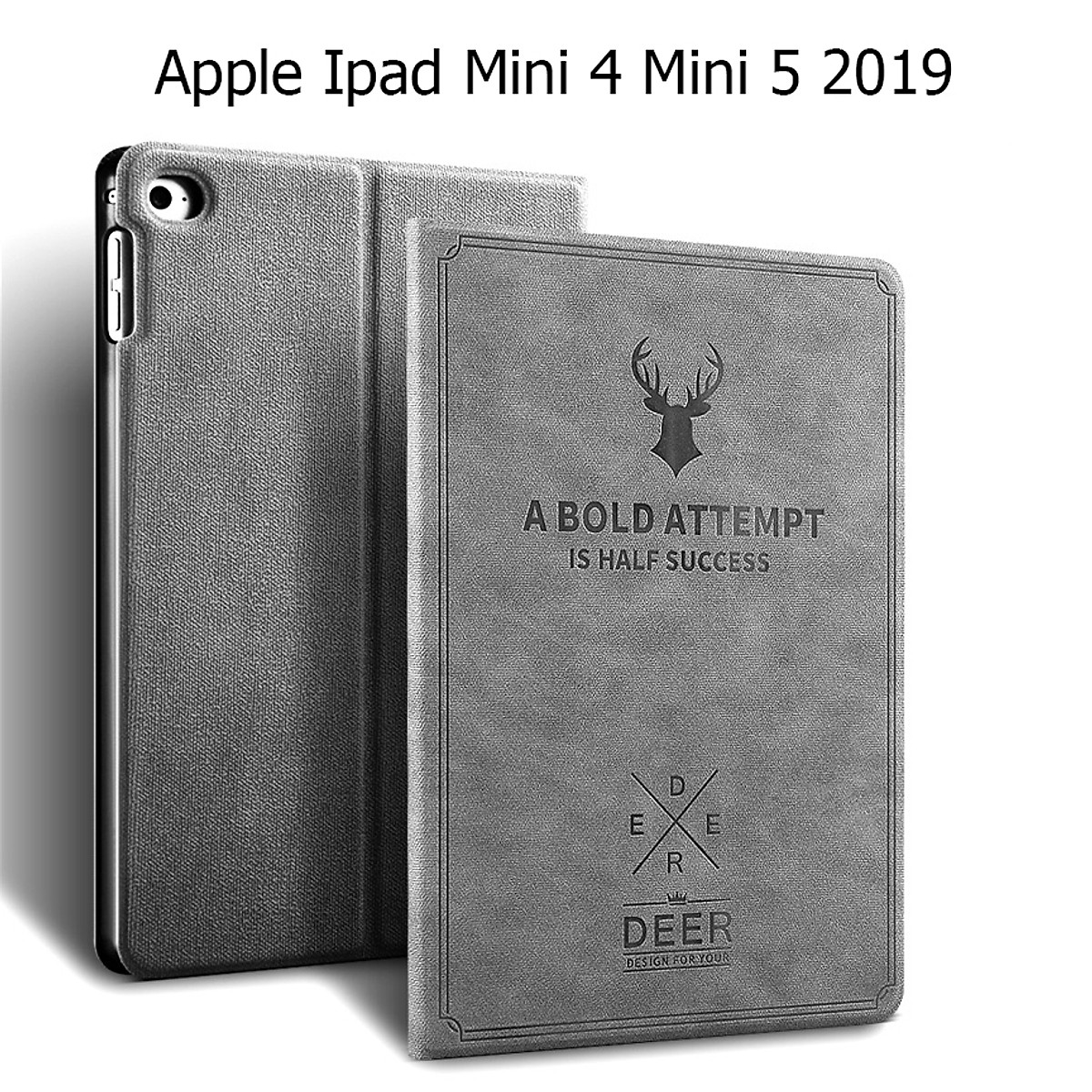 Hình ảnh Bao Da Cover Dành Cho Apple Ipad Mini 4 Mini 5 2019 Vân Da Tuần Lộc