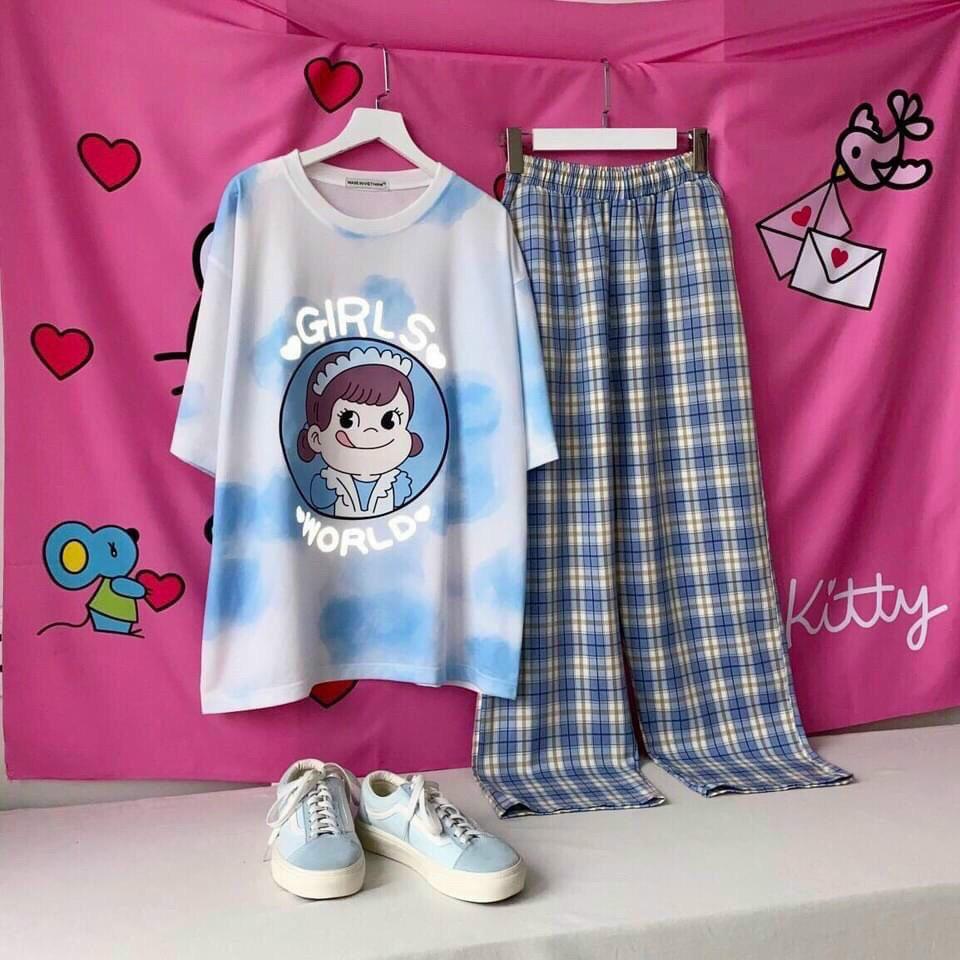 Nguyên Bộ ️Áo Thun Nam/Nữ Form Rộng UNISEX️Siêu Phẩm Hàn Quốc