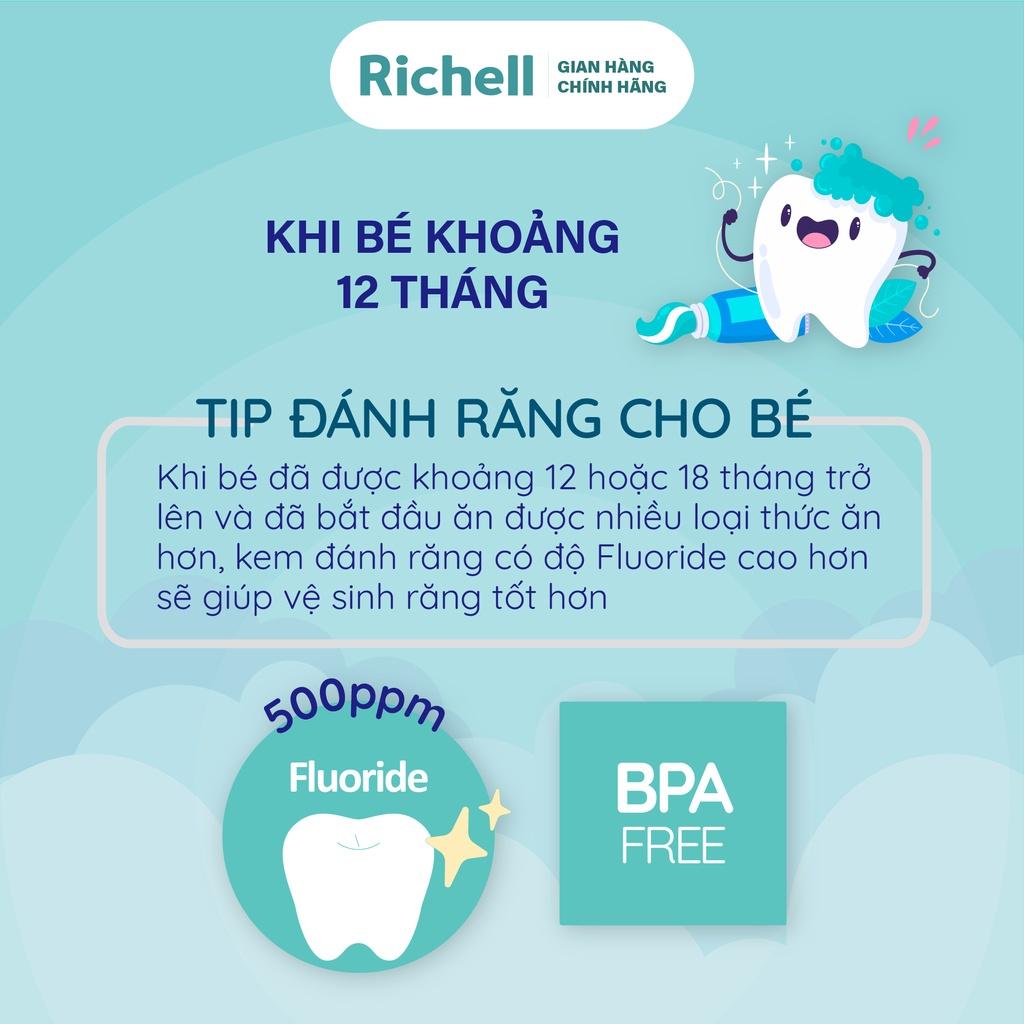 Kem đánh răng trẻ em Richell Nhật Bản từ 5 tháng tuổi | Baby