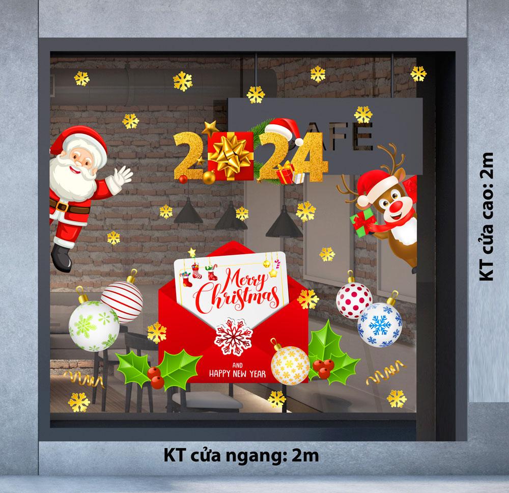 Decal trang trí NOEL 2024 combo số 27