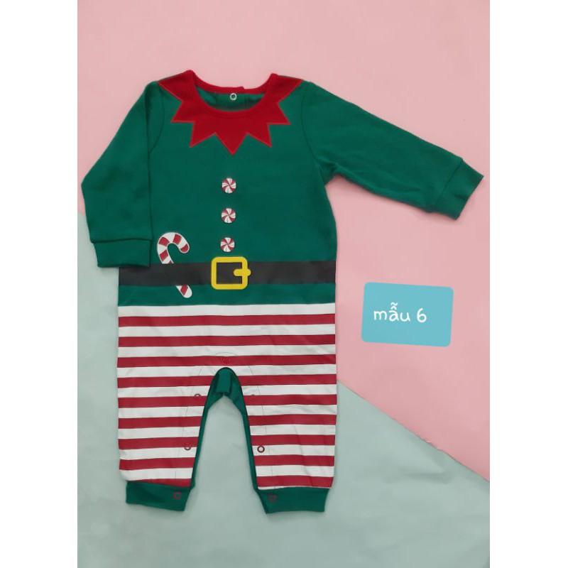 Sleepsuit / body dài tay họa tiết mừng giáng sinh Noel cho bé