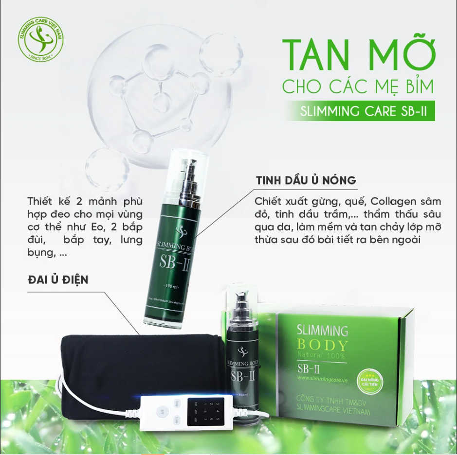 Bộ Ủ Nóng Tan Mỡ SLIMMING BODY 2 Cải tiến hỗ trợ giảm mỡ Bụng - Đùi Hiệu Quả