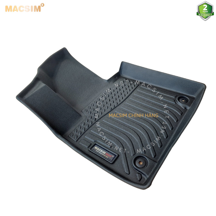 Hình ảnh Thảm lót sàn xe ô tô Hyundai Santafe 2019-2023 ( 3 hàng ghế) Nhãn hiệu Macsim chất liệu nhựa TPE cao cấp màu đen