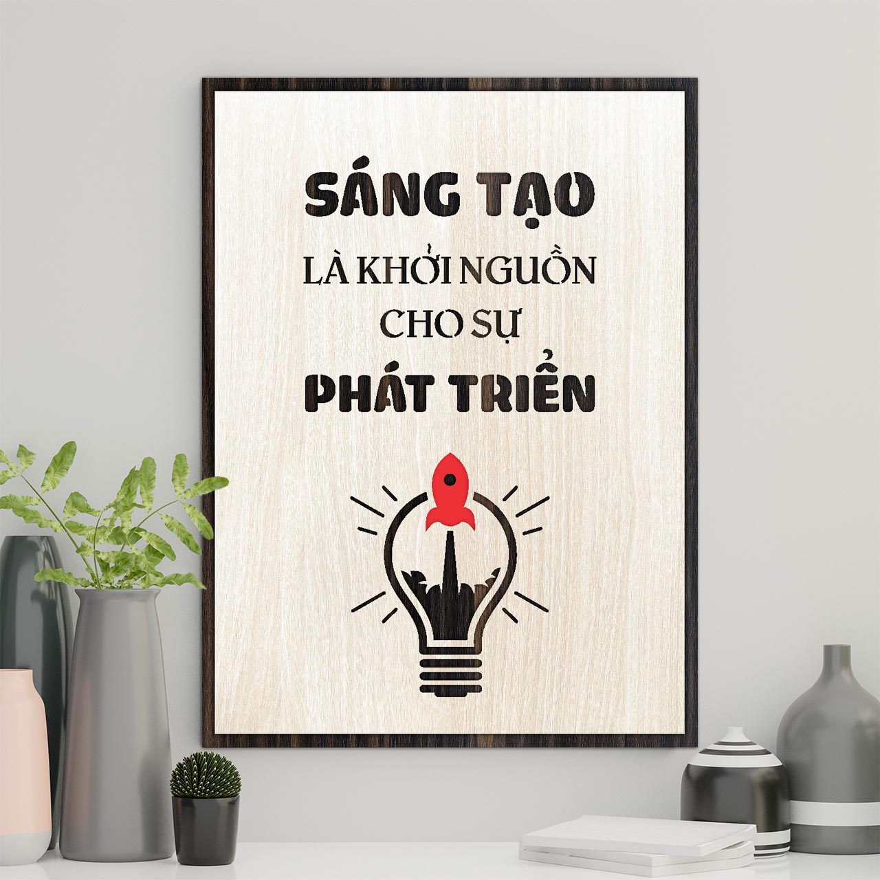 Tranh Tường Ý Nghĩa TBIG120: Sáng tạo là khởi nguồn cho sự phát triển