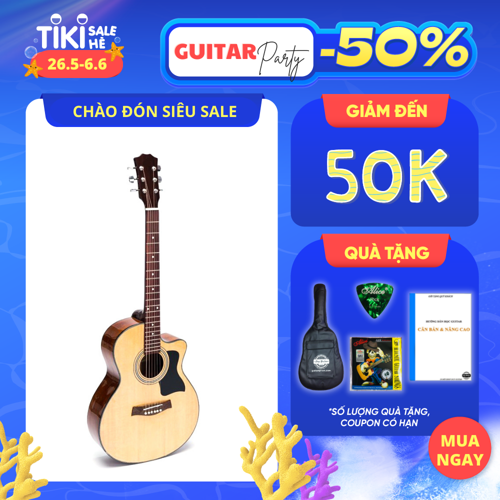 Đàn Guitar Acoustic Natural DJ120 NAT