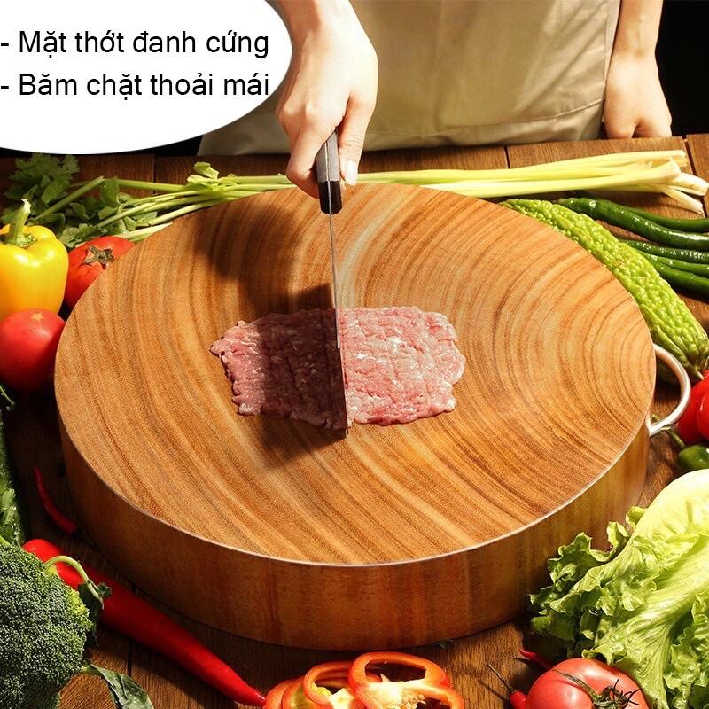 Thớt gỗ nghiến 30cm nguyên khối chuẩn 100%
