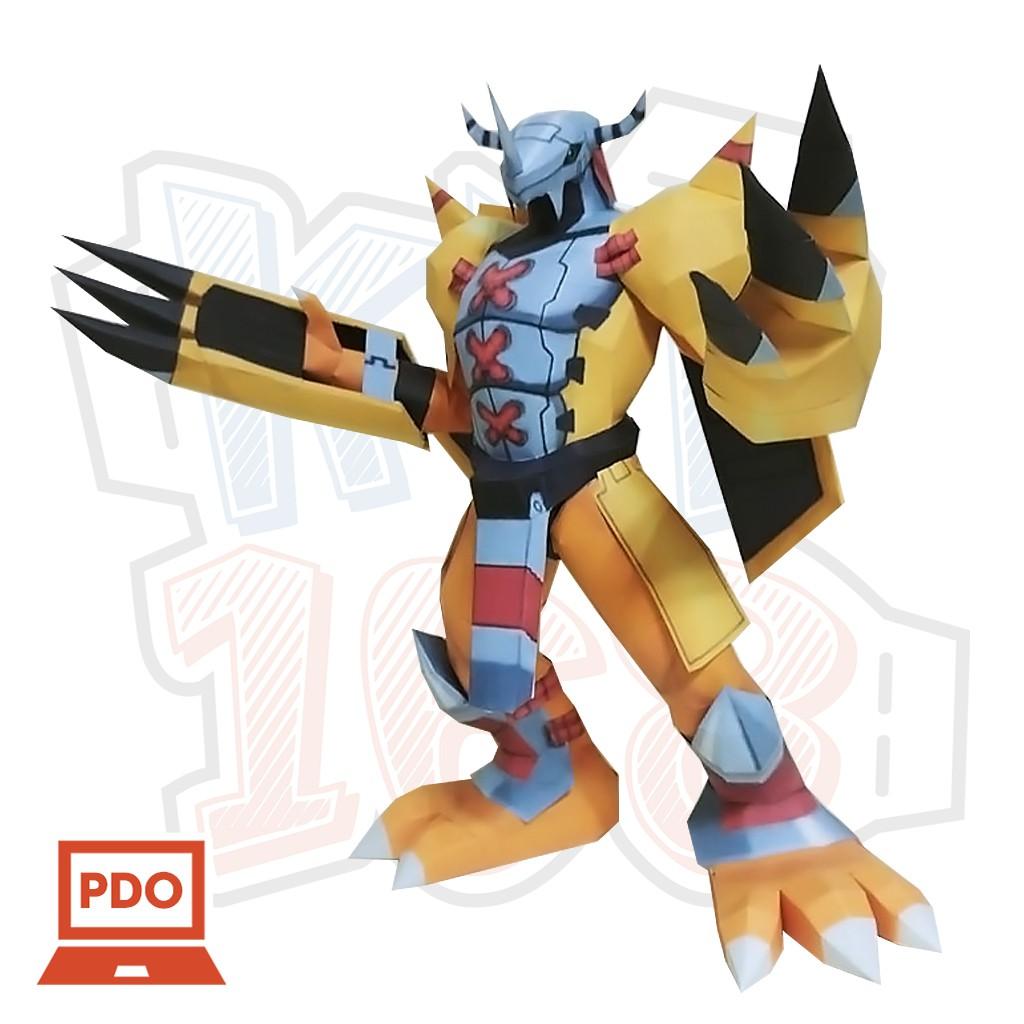 Mô hình giấy Digimon Wargreymon Ver 2