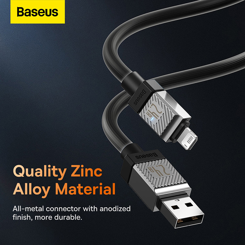 Cáp Sạc Nhanh USB to iP Baseus CoolPlay Series Fast Charging Cable USB to iP 2.4A (Hàng chính hãng)