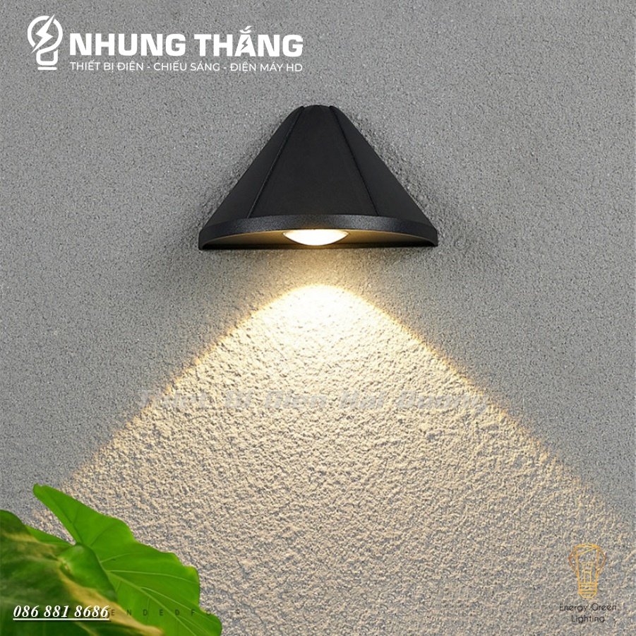 Đèn Tường Chiếu Biển Số Nhà - Rọi Tường DT-208 - Thân Nhôm - Ánh Sáng Vàng - Led Siêu Sáng 8w - Chống Nước - CÓ VIDEO