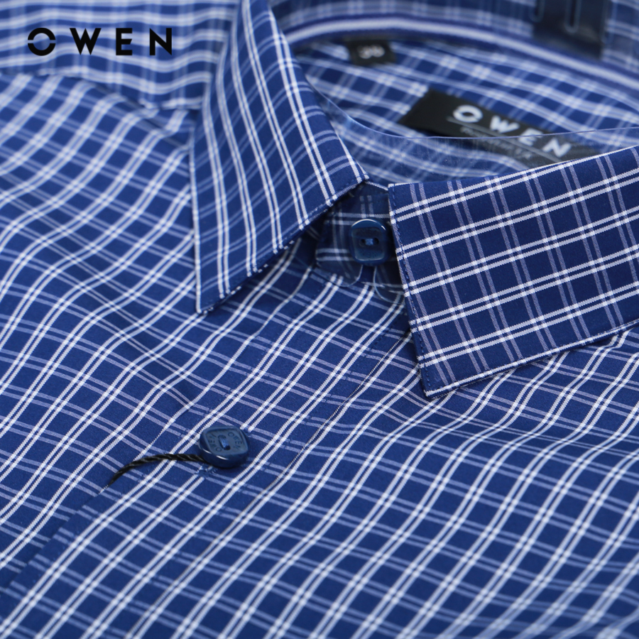 Áo sơ mi nam OWEN Dài tay form Regular Fit chất liệu Bạch đàn Kẻ caro nhỡ - AR22138DT