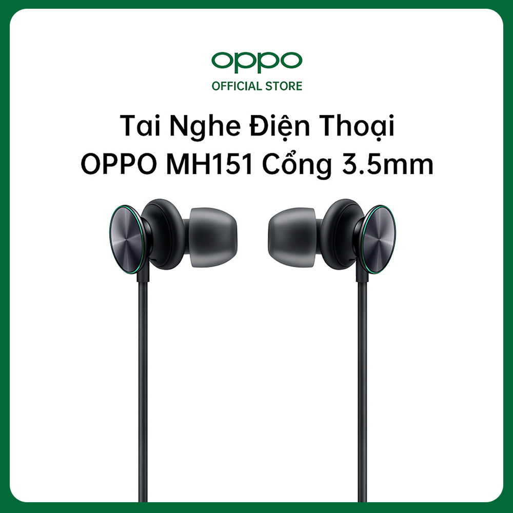 Tai Nghe Điện Thoại OPPO MH151 Cổng 3.5mm | Công Nghệ Hi-Res | Âm Thanh 3D | Hàng Chính Hãng