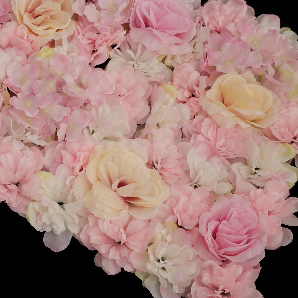 Artificial Silk Flower Wall Panel Home Shop DIY Hanging Wedding Venue Decor