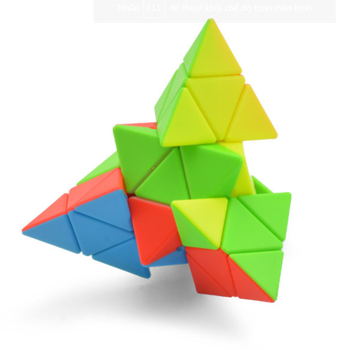 Rubik tam giác 4x4 - Tặng chân đế