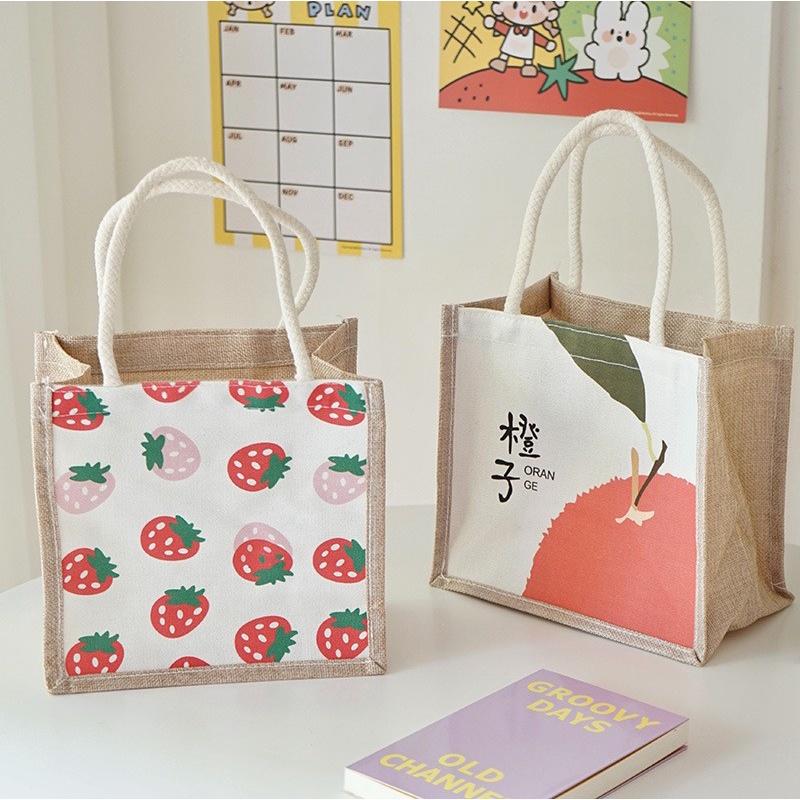 Túi xách canvas in hình dễ thương