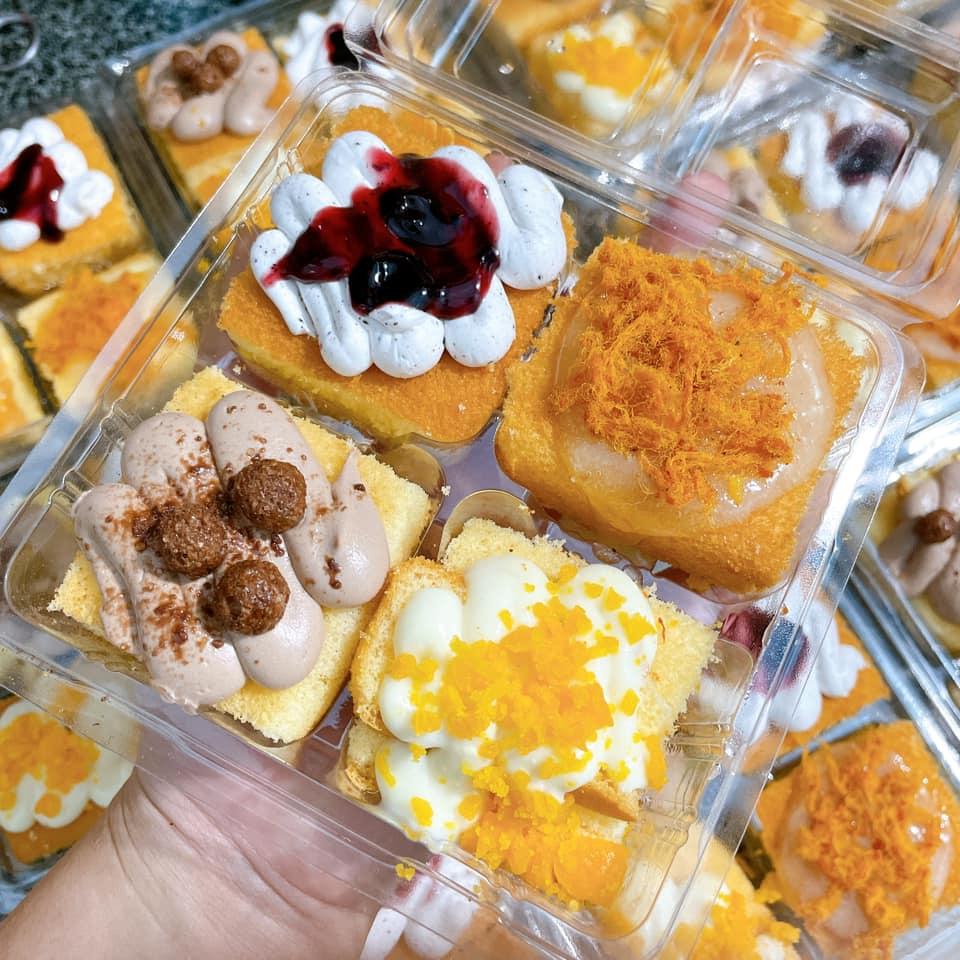 100 Hộp 4 Ngăn H161 Đựng Su Sing - Tiramisu Mix - Mochi
