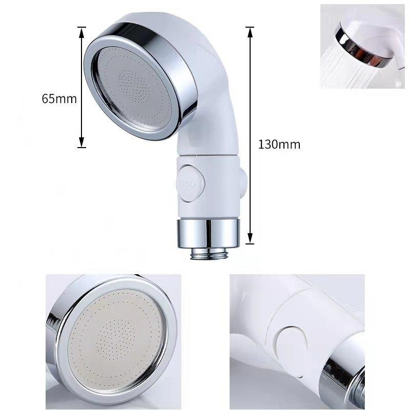 Vòi sen dùng cho tiệm gội đầu, có chức năng nút tắt mở nước, đầu vòi sen gội đầu tăng áp màu trắng