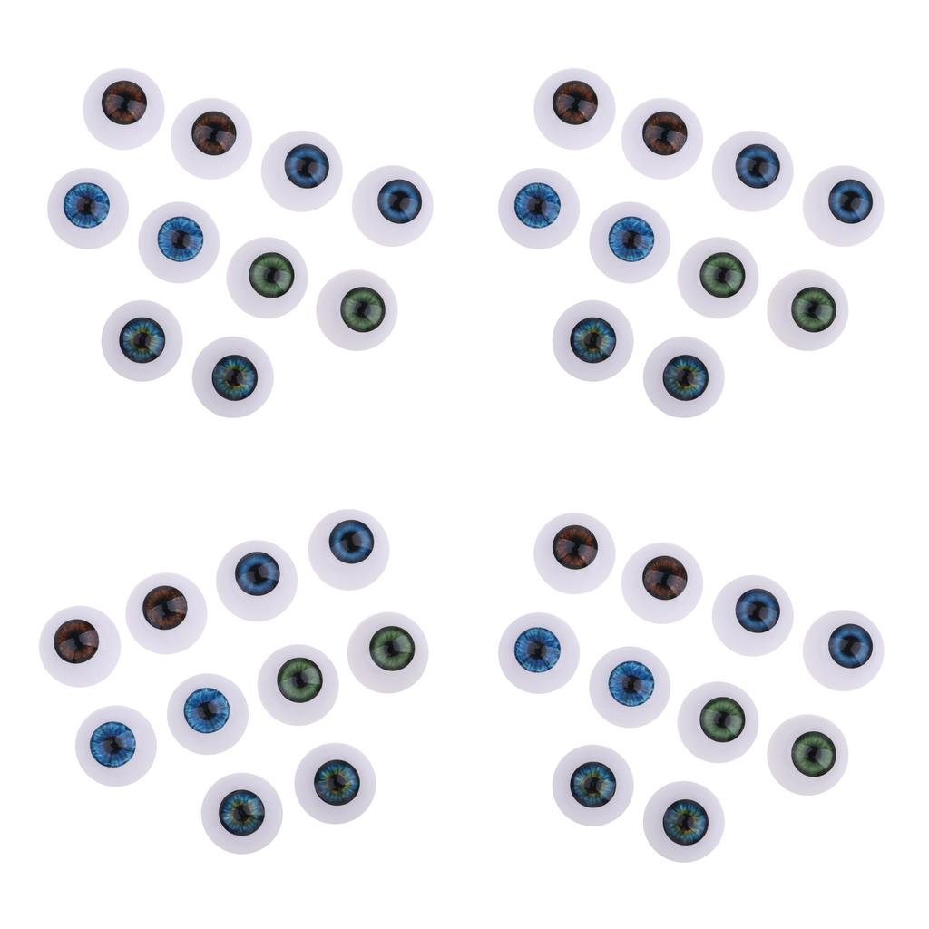 5 Pair Vivid Acrylic Eyeballs Eyes For Baby Doll BJD DIY Supplies 24mm